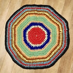 Cottagecore Handmade octogone Rug